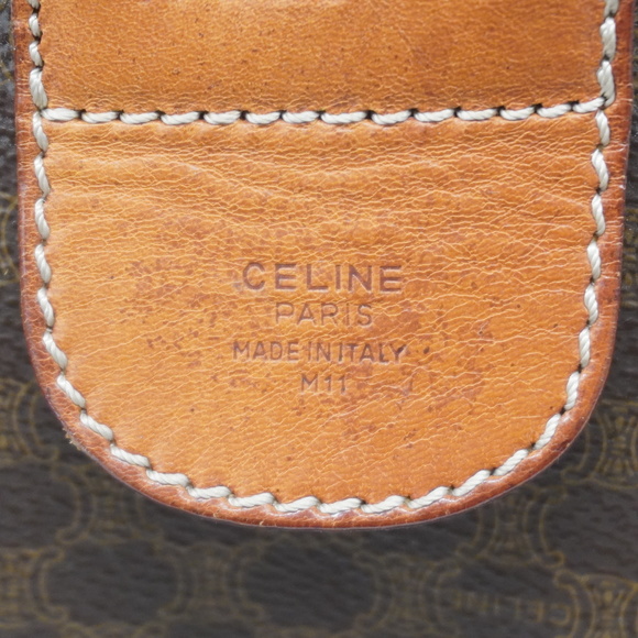 Auth Celine Macadam Handbag Women,Unisex,Men PVC Boston Bag Brown - Picture 5 of 11